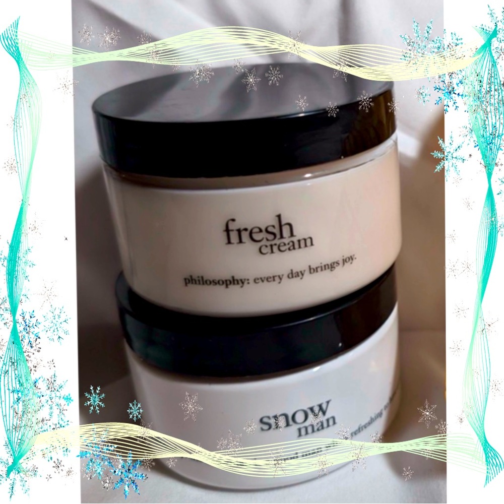 2 pack Philosophy holiday body creams Snowman and Fresh cream New 4oz Ea.